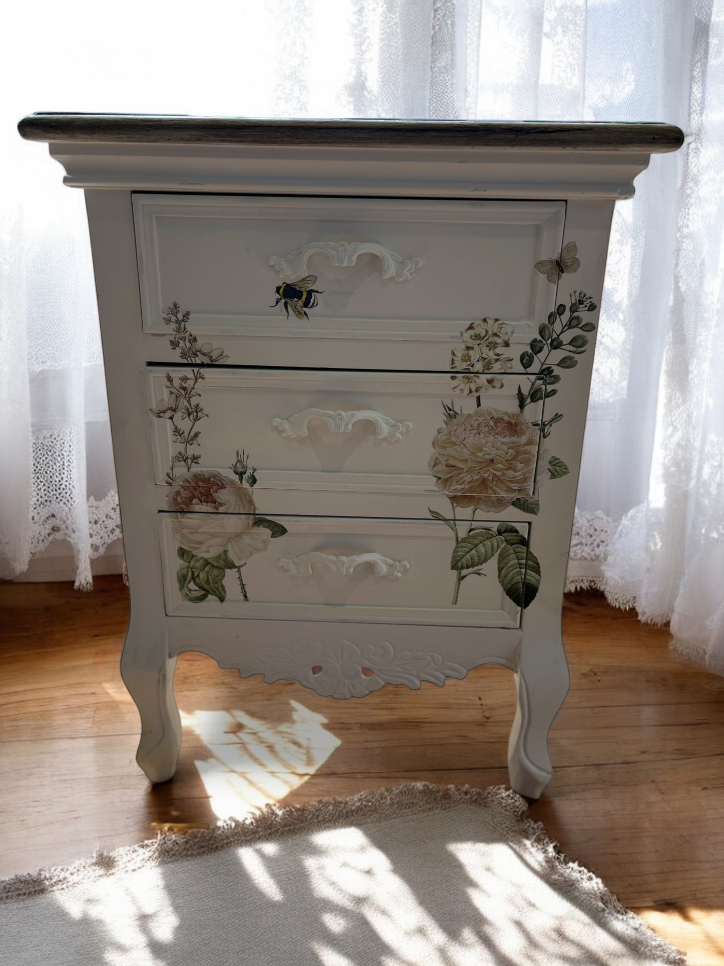 Upcycled Bedroom Pair of Bedside Cabinets