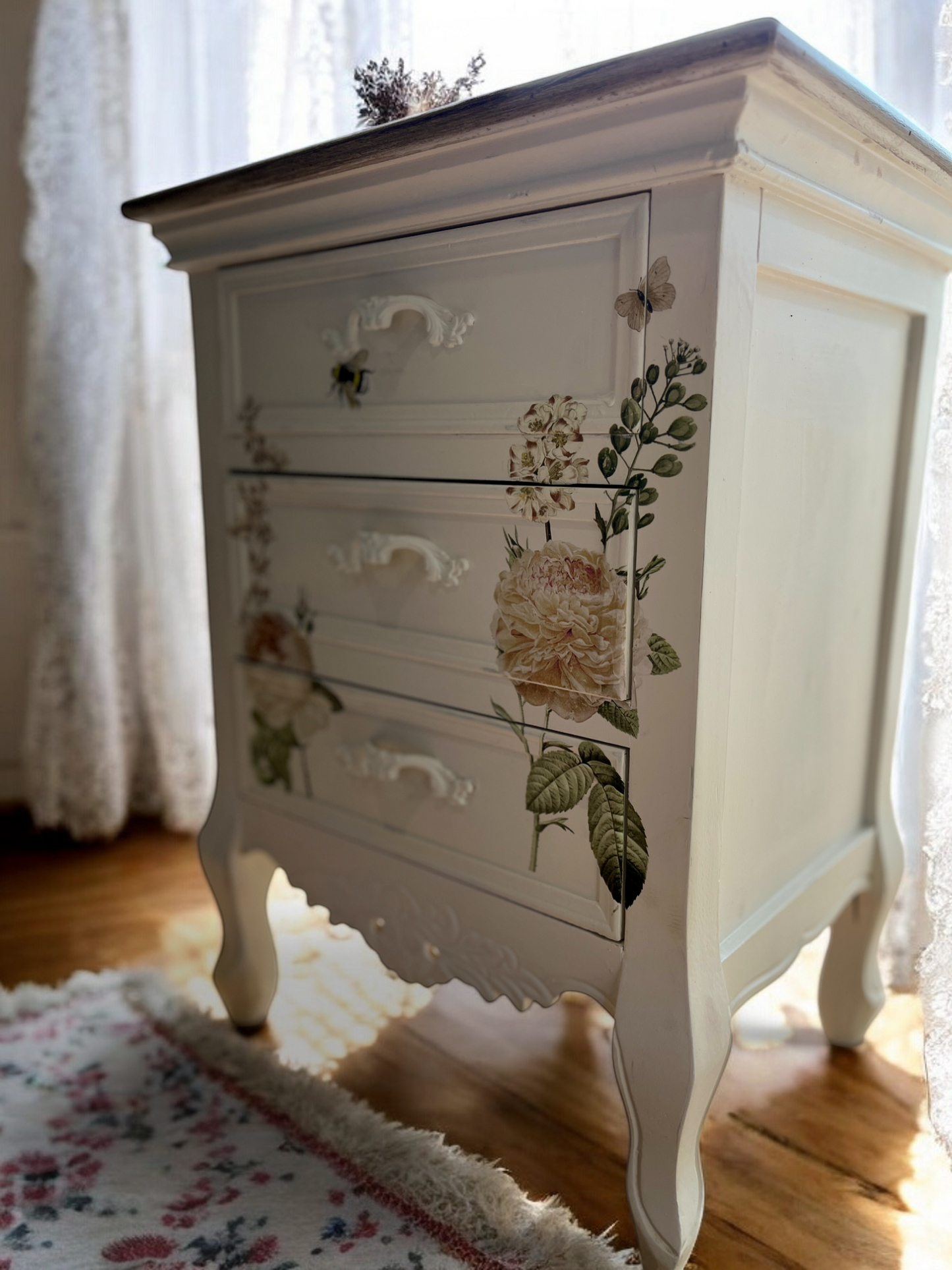Upcycled Bedroom Pair of Bedside Cabinets