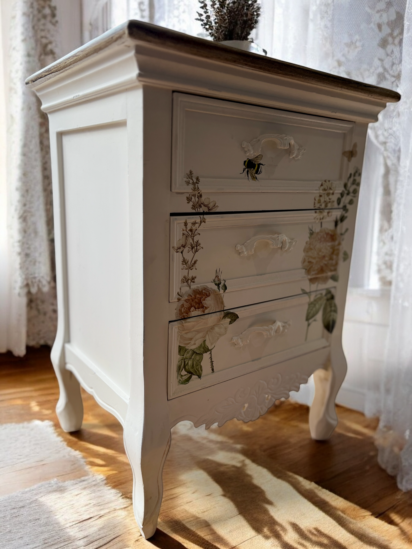 Upcycled Bedroom Pair of Bedside Cabinets