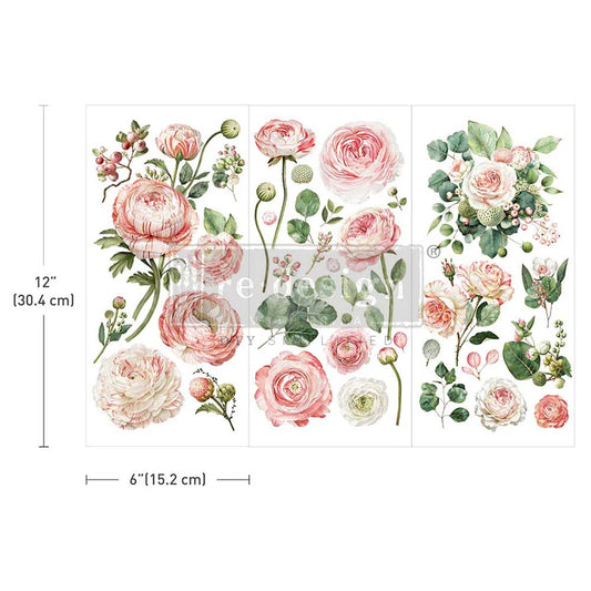 Blushing Blooms Redesign with Prima - Small Transfers