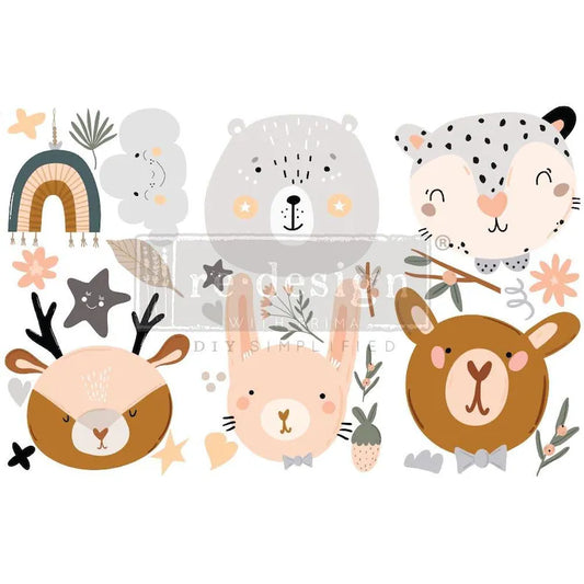Boho Critter Redesign With Prima - Small Transfer