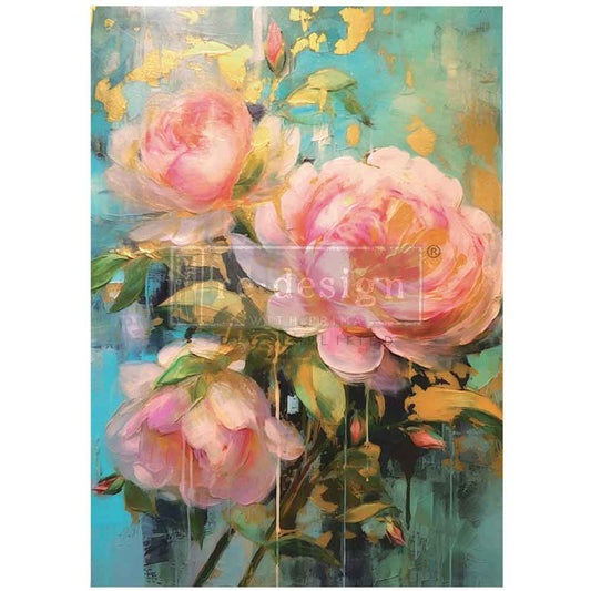 Bold Blooms Redesign With Prima A1 Decoupage Fiber