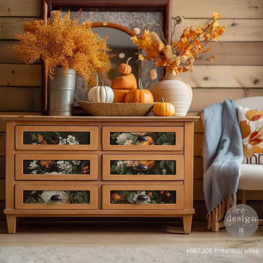 Botanical Bliss Redesign With Prima A1 Decoupage Fiber