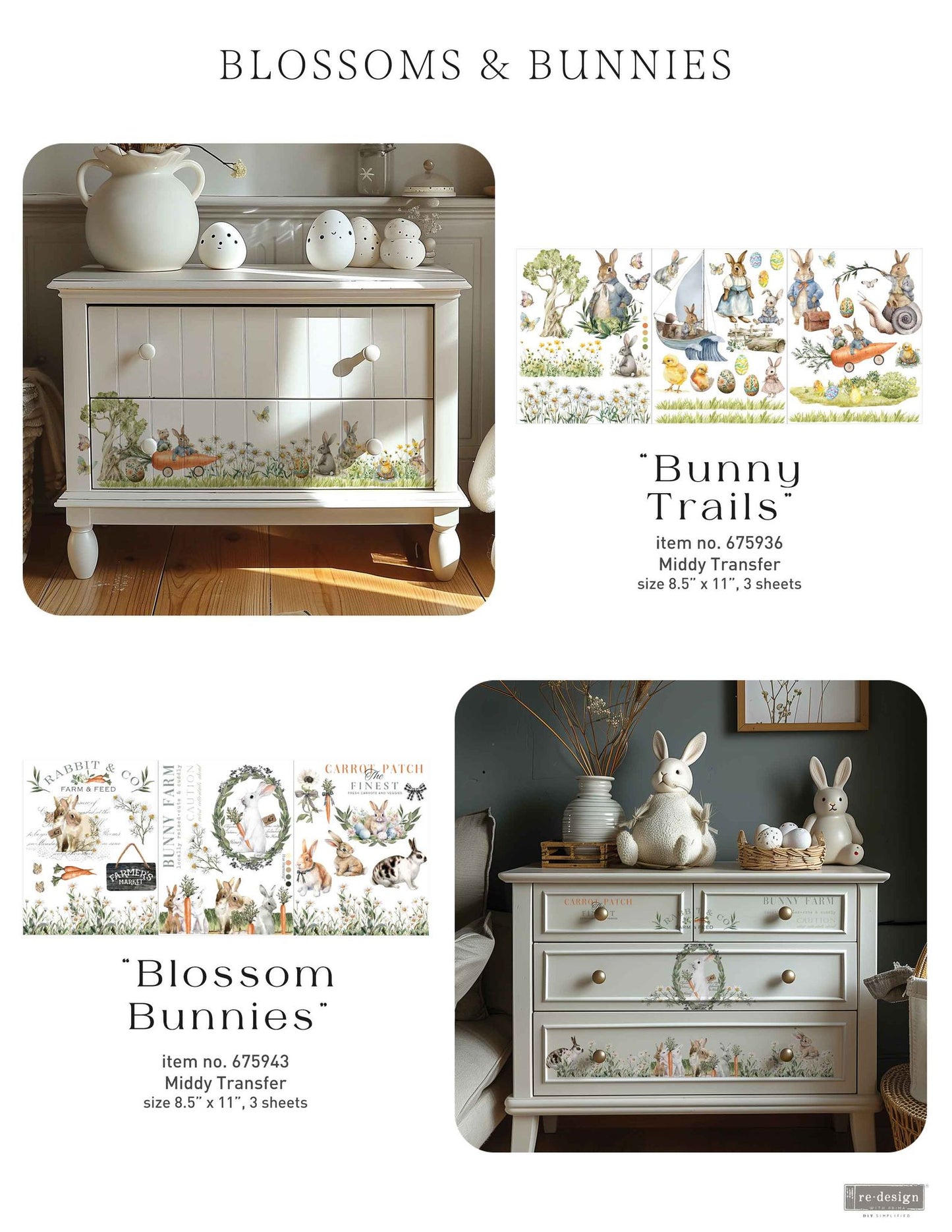 Bunny Trails Redesign With Prima Middy Transfer