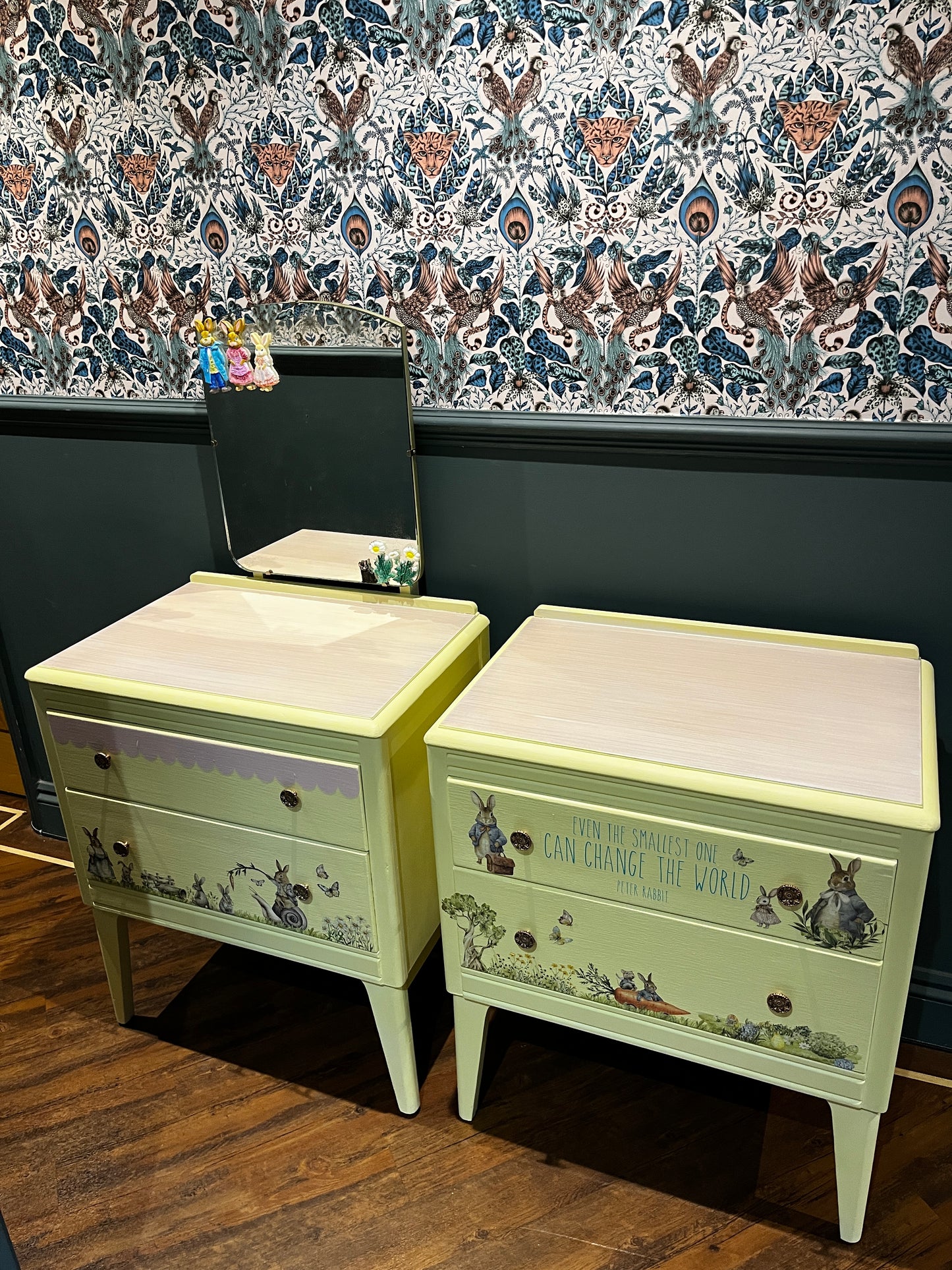 Upcycled Nursery Drawers and Dressing Table