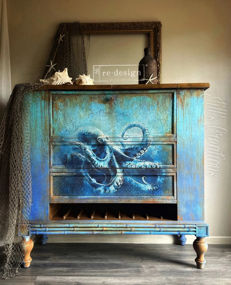 Deep Sea Dancer Redesign With Prima A1 Decoupage Fiber