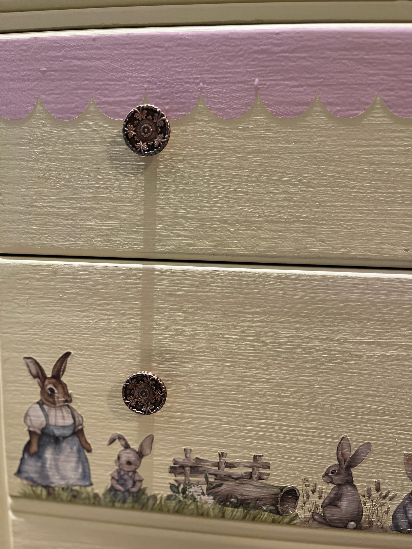 Upcycled Nursery Drawers and Dressing Table
