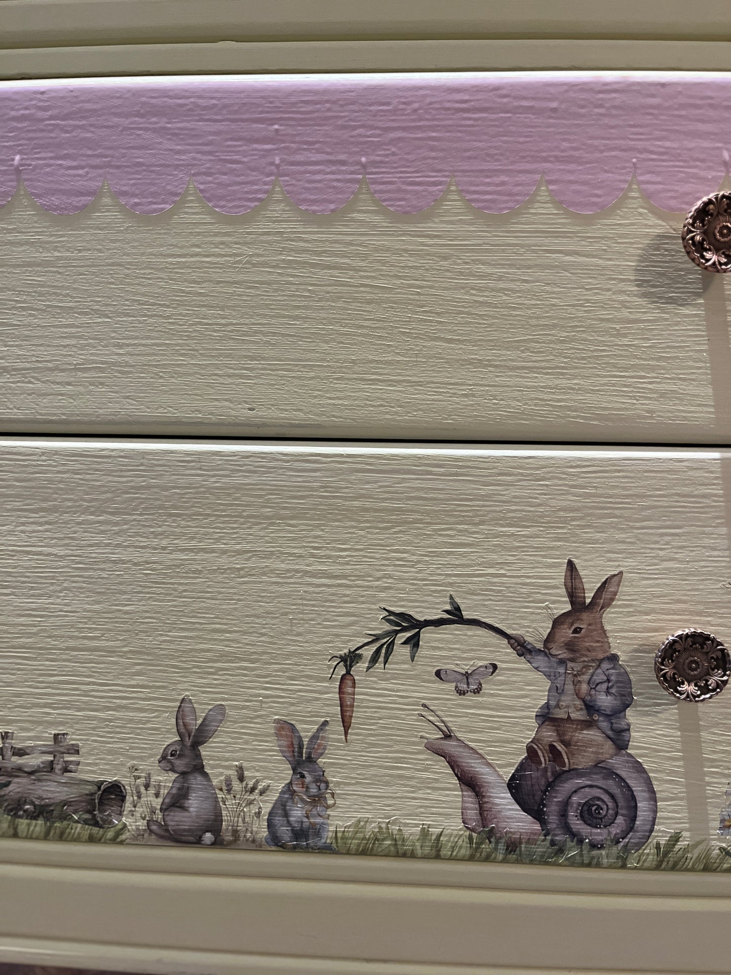 Upcycled Nursery Drawers and Dressing Table