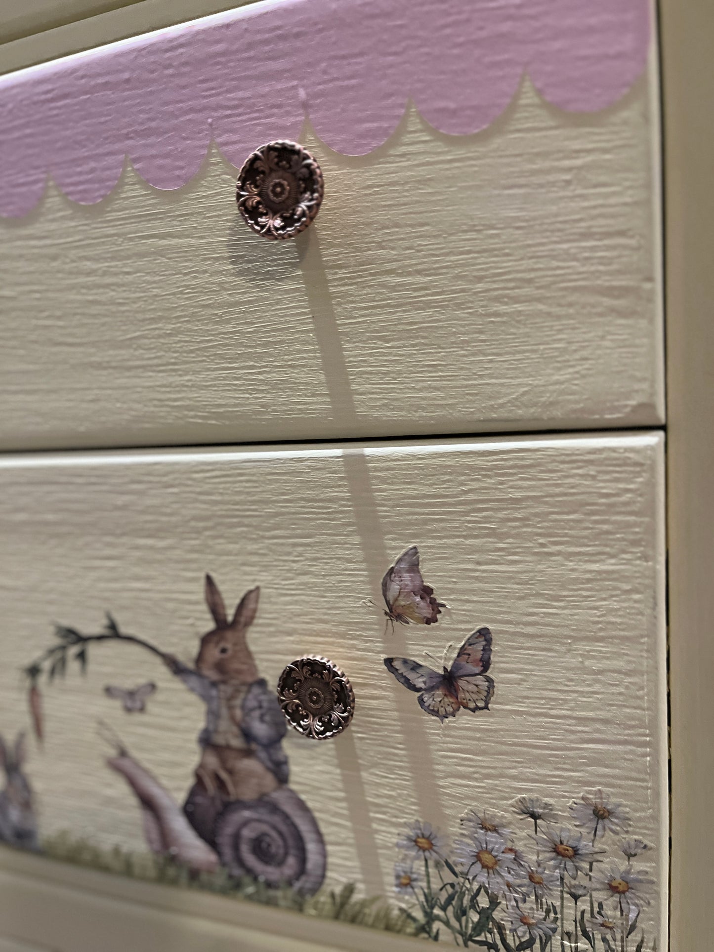 Upcycled Nursery Drawers and Dressing Table