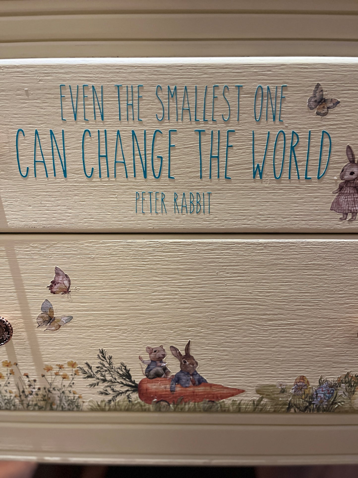 Upcycled Nursery Drawers and Dressing Table