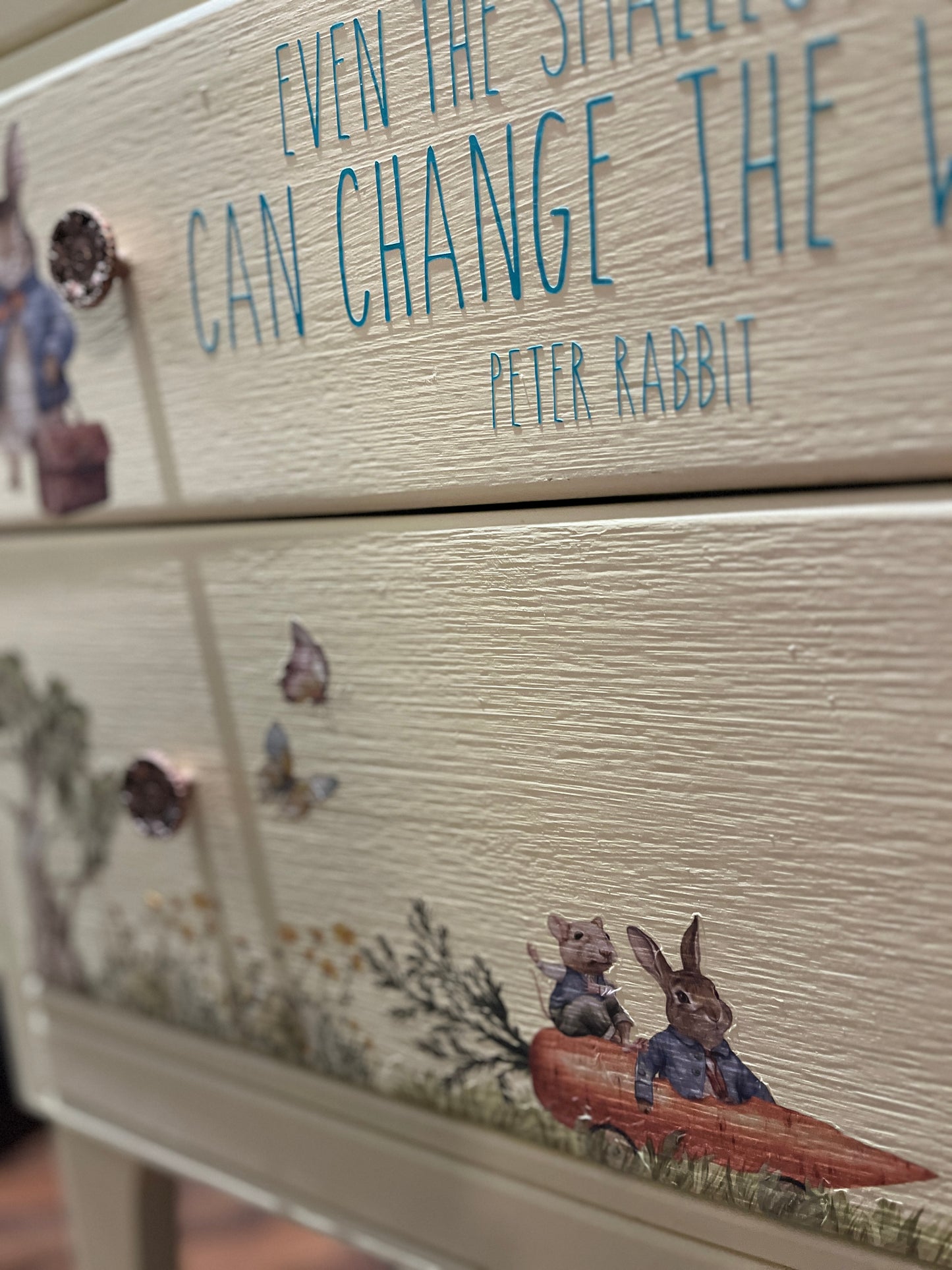 Upcycled Nursery Drawers and Dressing Table