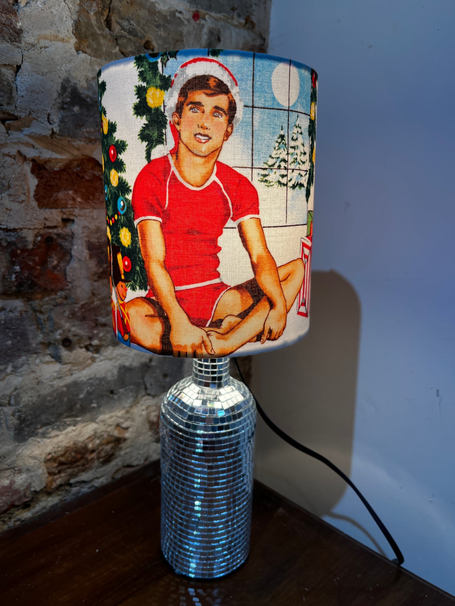 Disco/ Glitter Ball Handmade Lamp