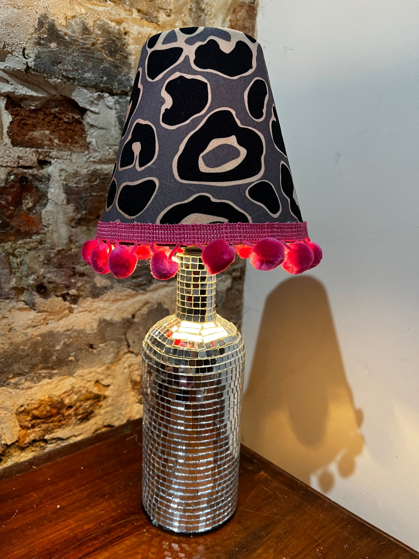Disco/ Glitter Ball Handmade Lamp