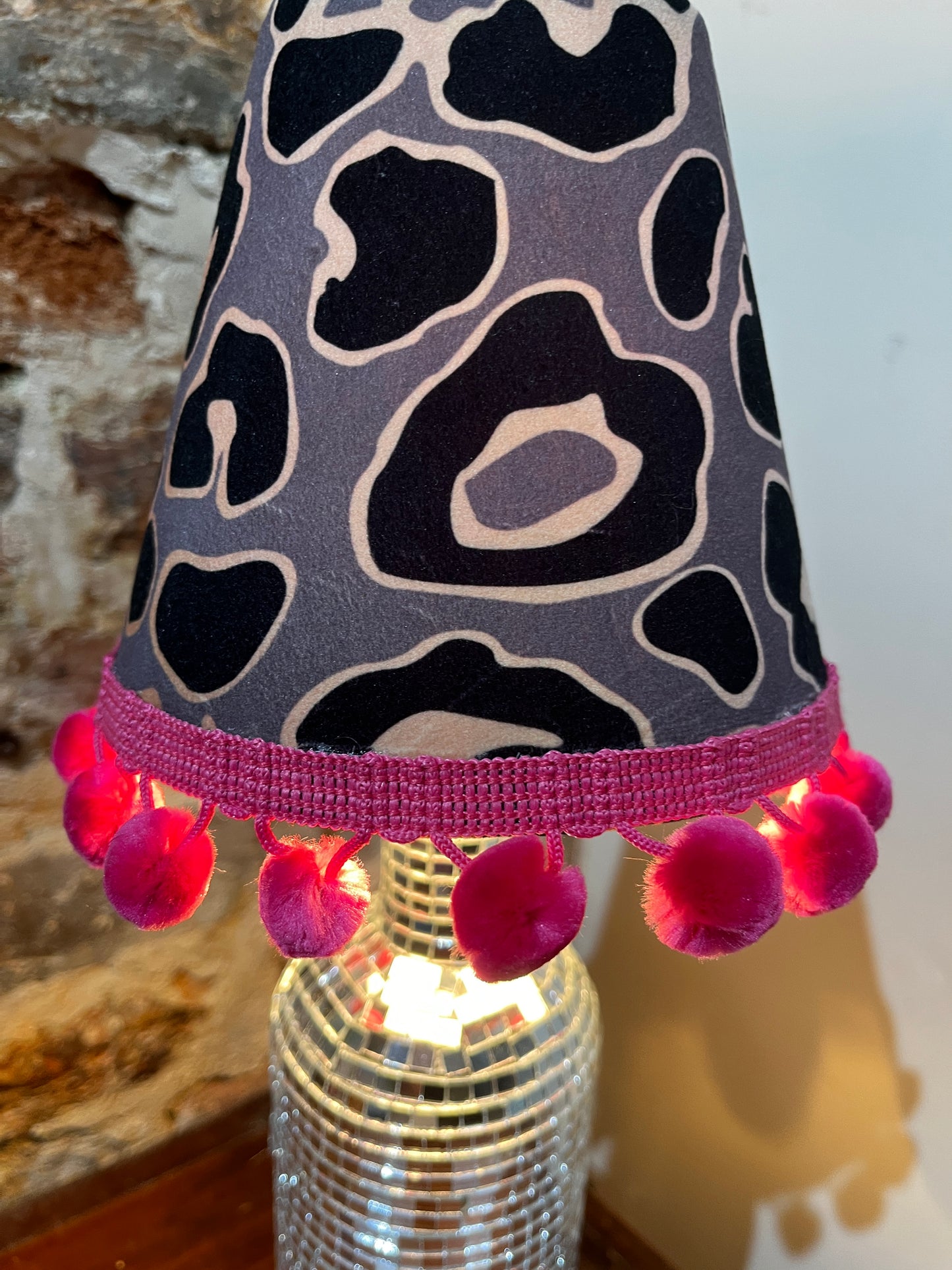 Disco/ Glitter Ball Handmade Lamp