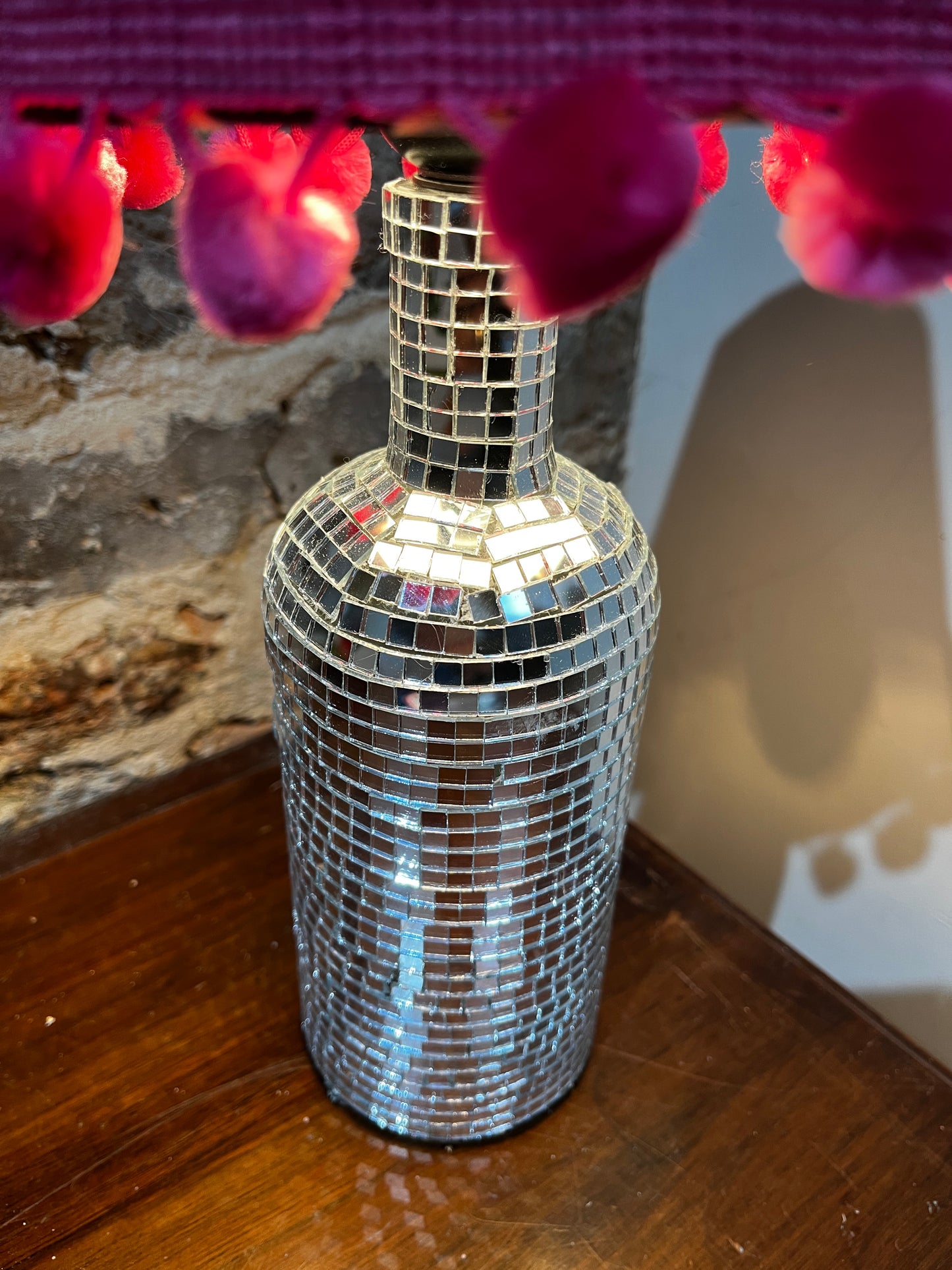 Disco/ Glitter Ball Handmade Lamp