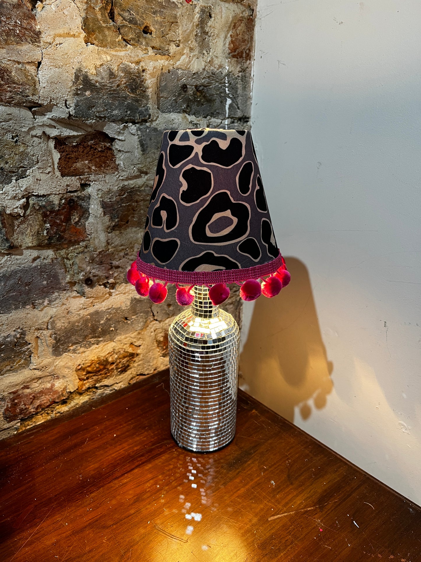 Disco/ Glitter Ball Handmade Lamp