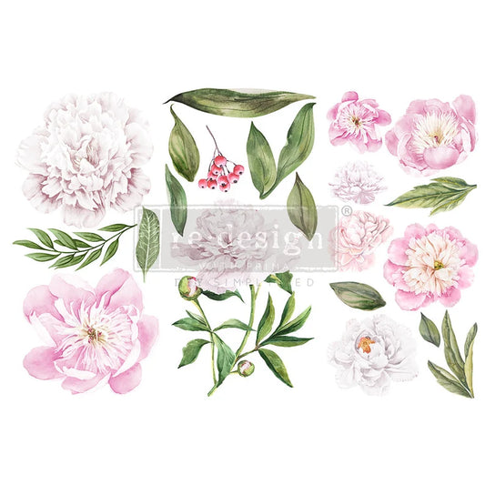 Morning Peonies Redesign With Prima - Small Transfer