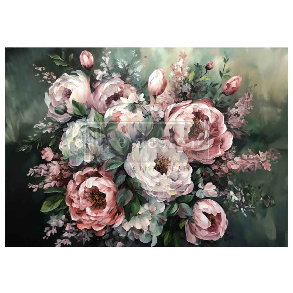 Mossy Rose Delight Redesign With Prima A1 Decoupage Fiber