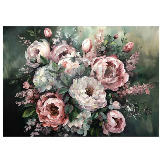 Mossy Rose Delight Redesign With Prima A1 Decoupage Fiber