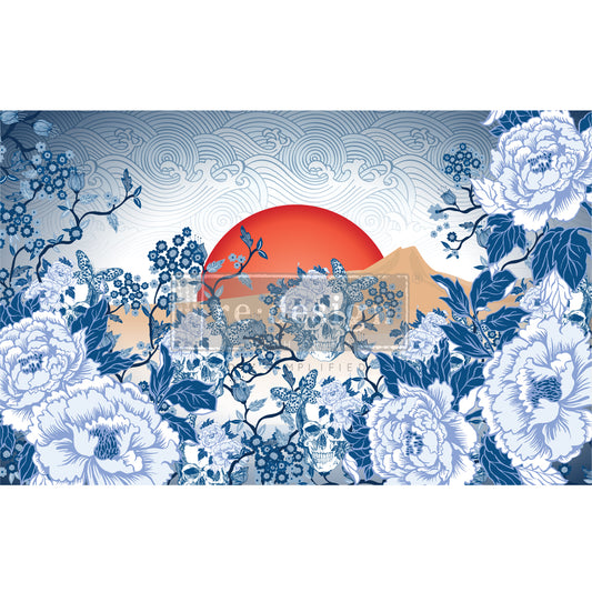 Skull Chinoiserie Redesign With Prima Décor Tissue Paper