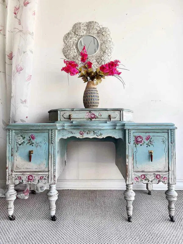 Springtime Peonies Redesign with Prima H20 Transfers