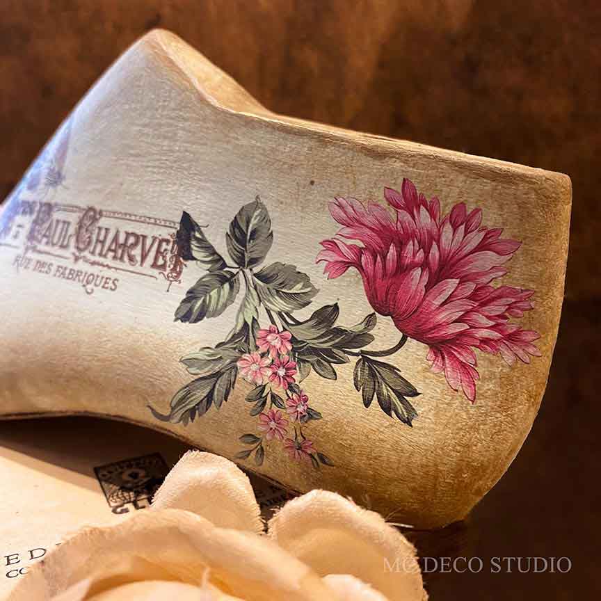 Springtime Peonies Redesign with Prima H20 Transfers
