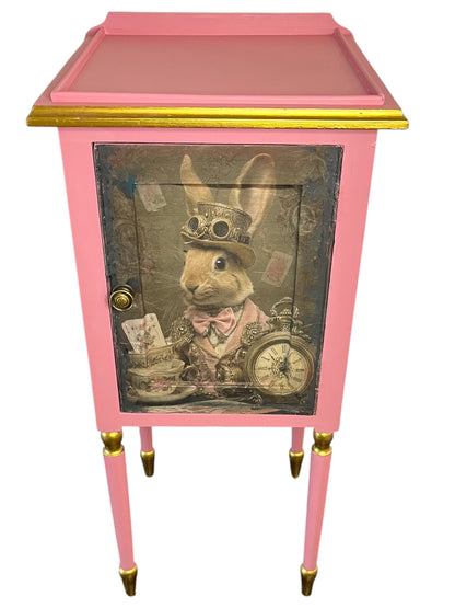 Pink and Gold Upcycled Alice Cabinet