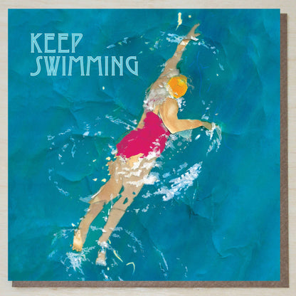 'Keep Swimming' (Sea Swimming/Wild Swimming Card)