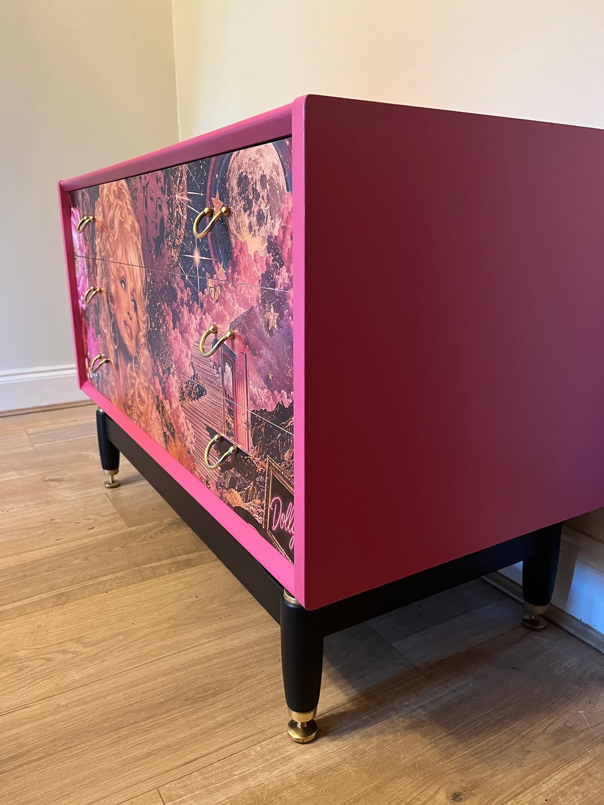 Dolly Parton-Inspired G Plan Sideboard – Pink Disco Dolly