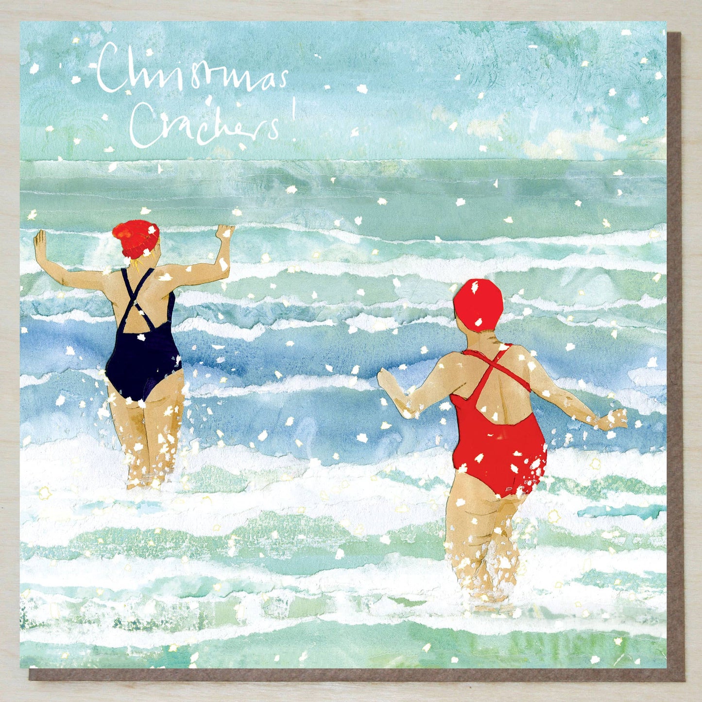 'Christmas Crackers' (wild swimming card)