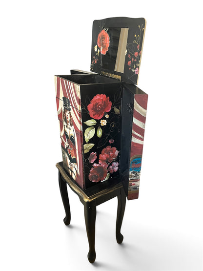 Upcycled Jewellery Cabinet Circus Carnival Queen.