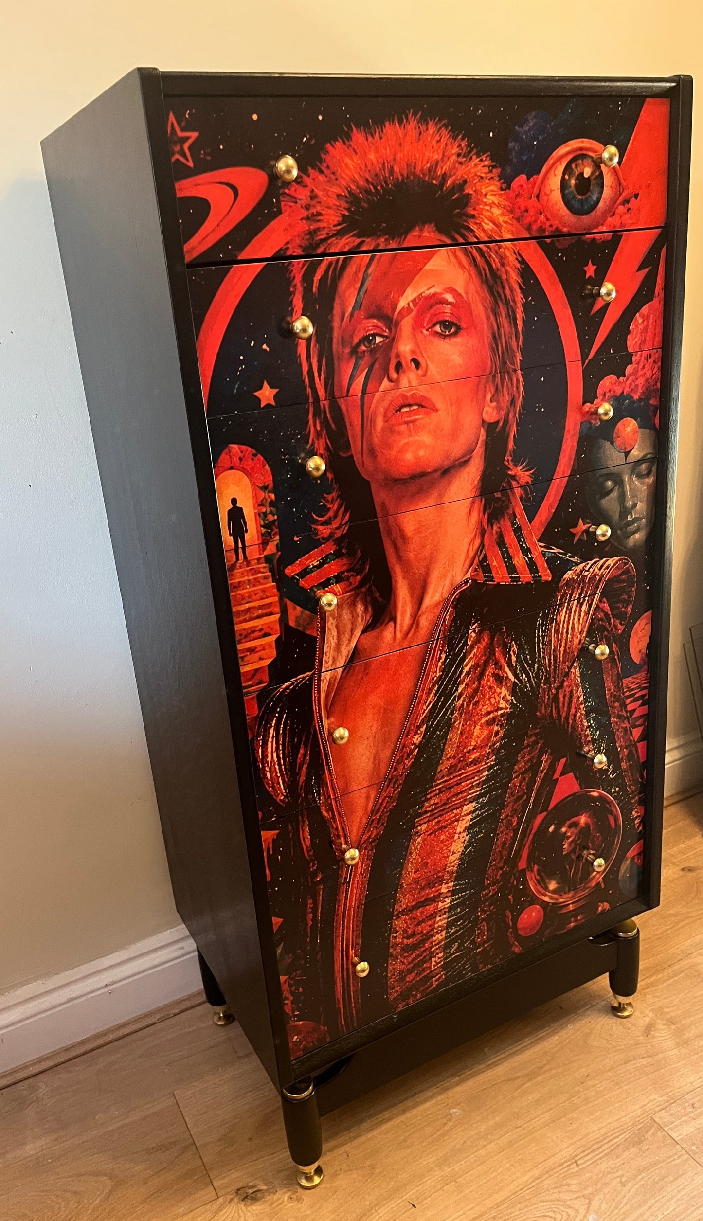Ziggy Upcycled Drawers, handpainted and Decoupaged