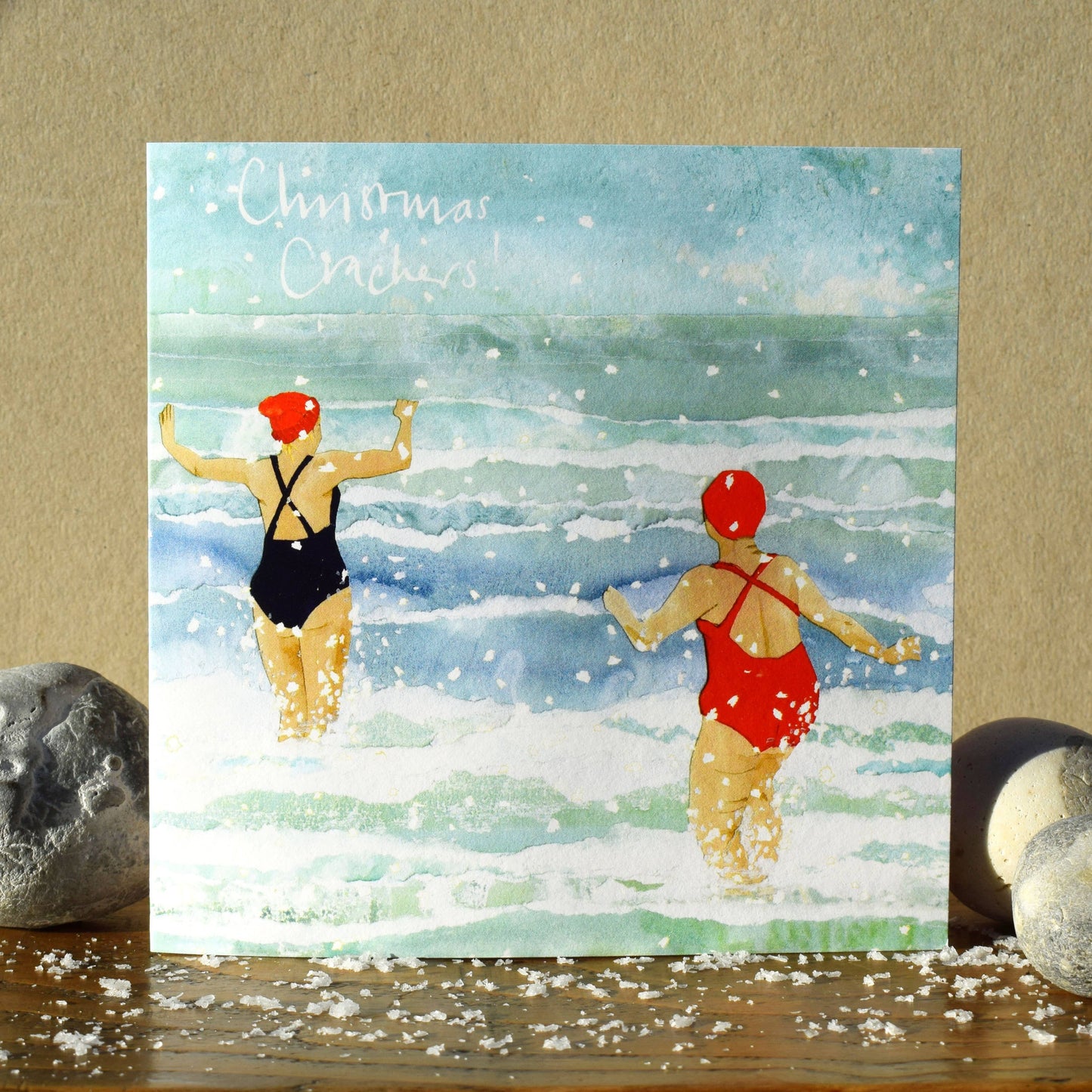 'Christmas Crackers' (wild swimming card)