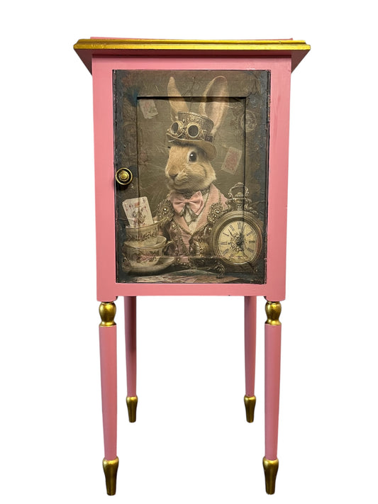 Pink and Gold Upcycled Alice Cabinet