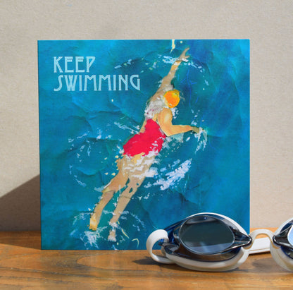 'Keep Swimming' (Sea Swimming/Wild Swimming Card)