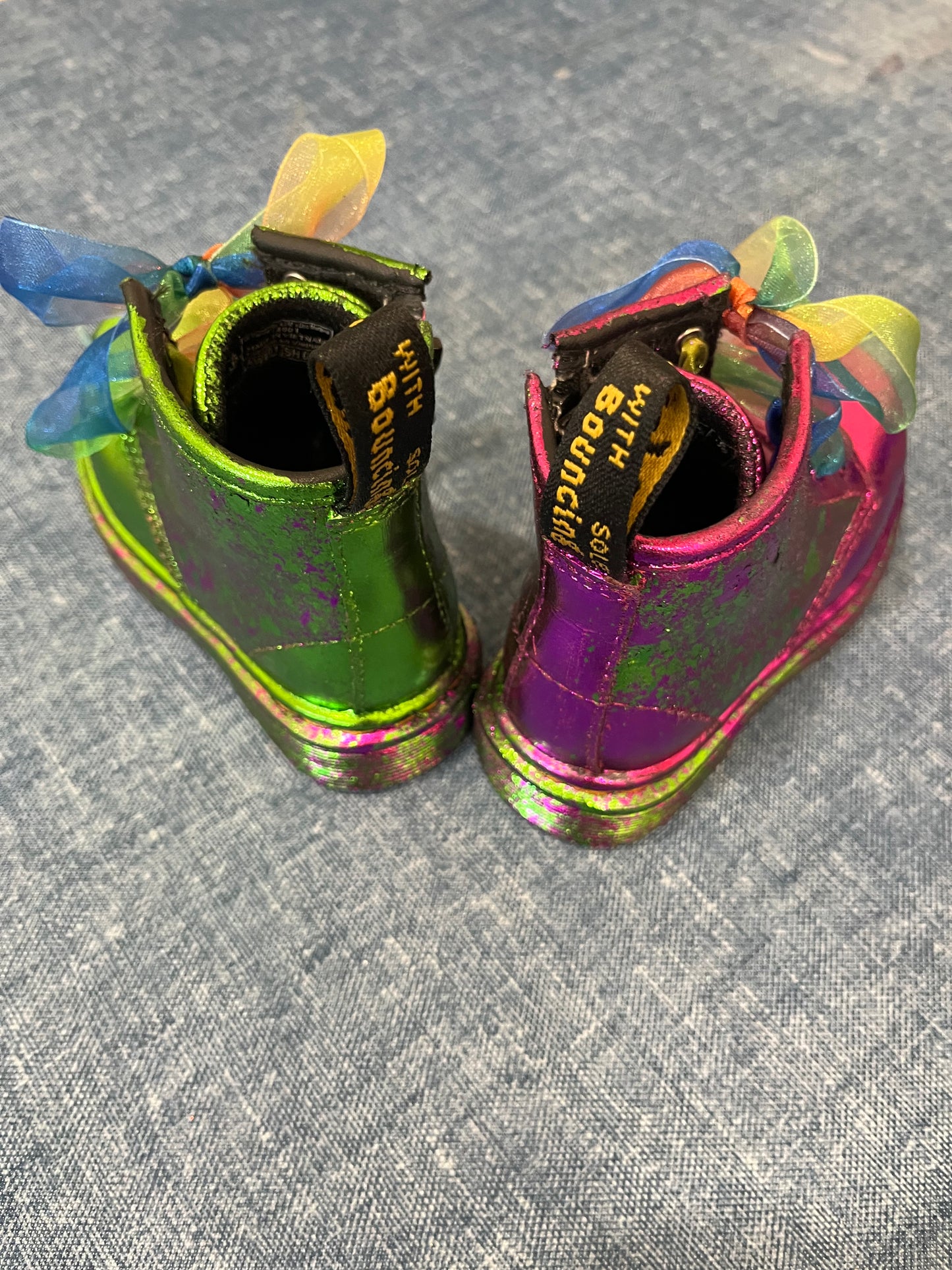 Hand-Gilded "Jewel Tone" Dr. Martens (Toddler UK 5)