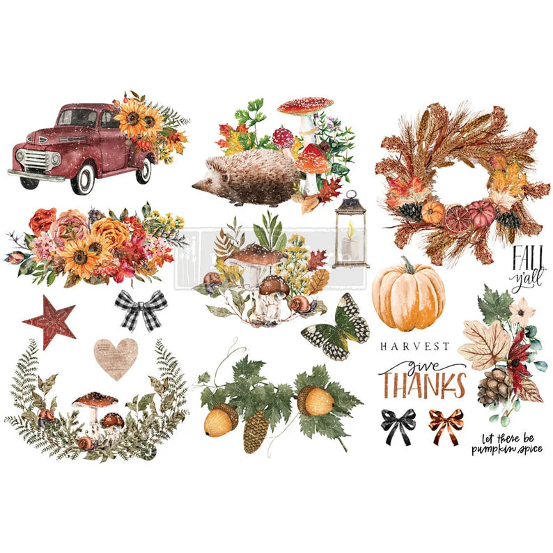 Redesign With Prima Autumn Essentials Small Transfer