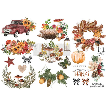 Redesign With Prima Autumn Essentials Small Transfer