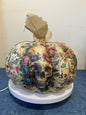 Dias De Los Muertos, Decoupaged Paper Mâché Pumpkin