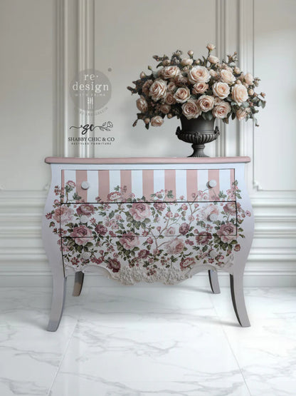 Blushing Blooms Symphony Large Decor Transfer Redesign with Prima