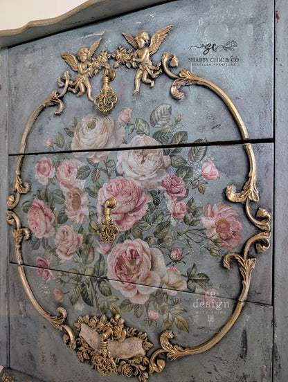 Blushing Blooms Symphony Large Decor Transfer Redesign with Prima