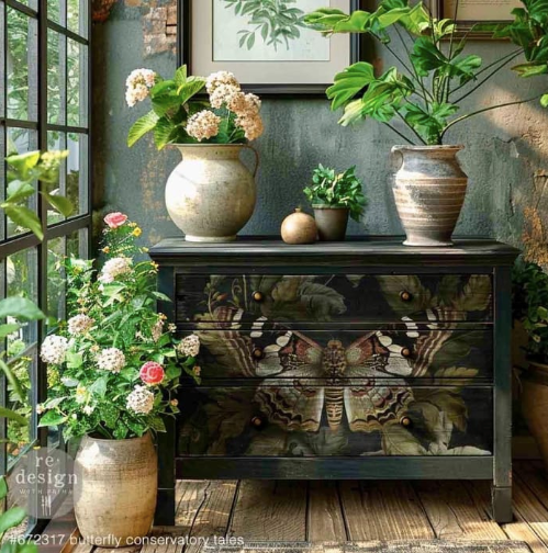 A1 Decoupage Fiber - Butterfly Conservatory Tales