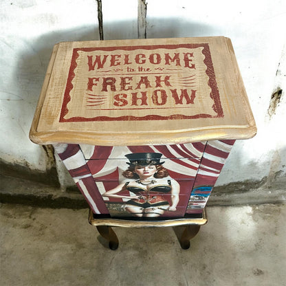 Upcycled Jewellery Cabinet Circus Carnival Queen.