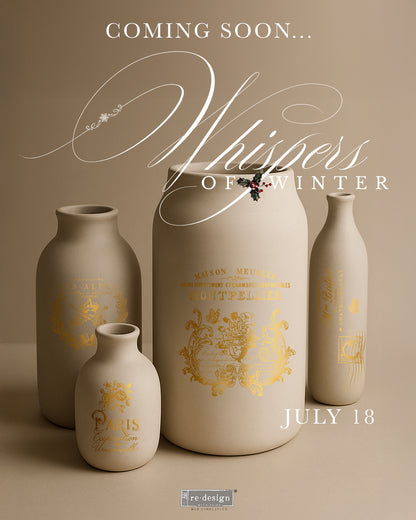 Gilded Memories Redesign with Prima with Prima H20 Transfers Whispers of Winter Quarter 3
