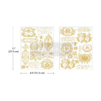 Gilded Memories Redesign with Prima with Prima H20 Transfers Whispers of Winter Quarter 3