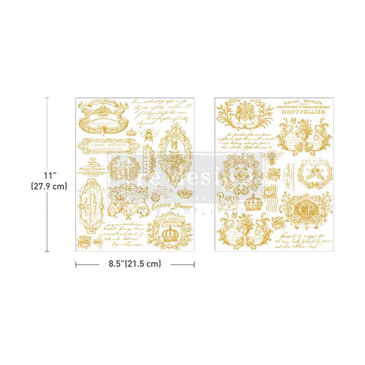 Gilded Memories Redesign with Prima with Prima H20 Transfers Whispers of Winter Quarter 3