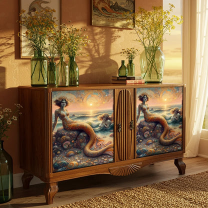 Three Yellow Goats - Golden Tide  Decoupage Paper