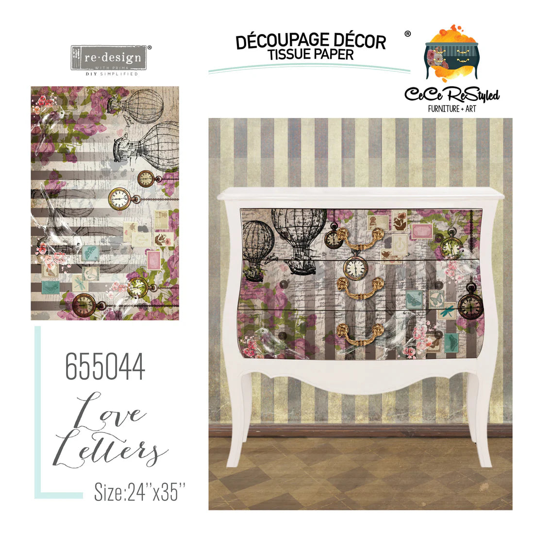 Love Letters Redesign With Prima Décor Tissue Paper