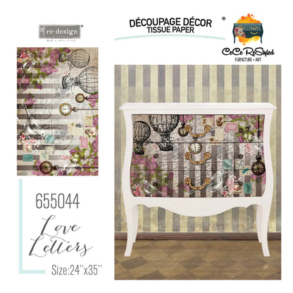 Love Letters Redesign With Prima Décor Tissue Paper