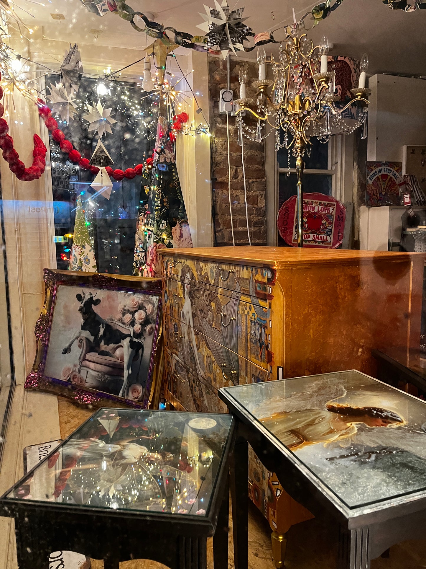 Upcycled Drawers, handpainted and Decoupaged Mermaid